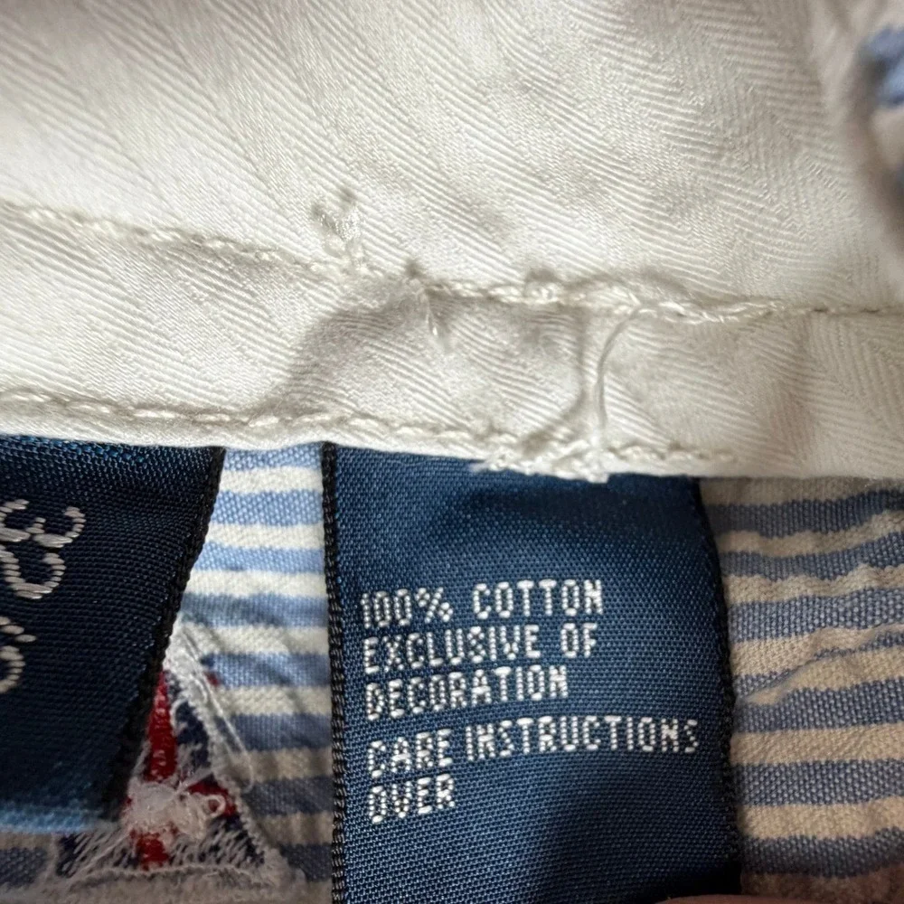 Polo Ralph Lauren Mens 32x30 Seersucker Striped Nautical Pennant Flag Pants Blue